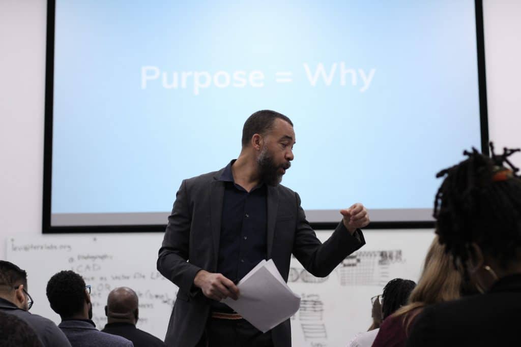 Jabali Sawicki speaking at the 2024 Postsecondary Pathways Conference